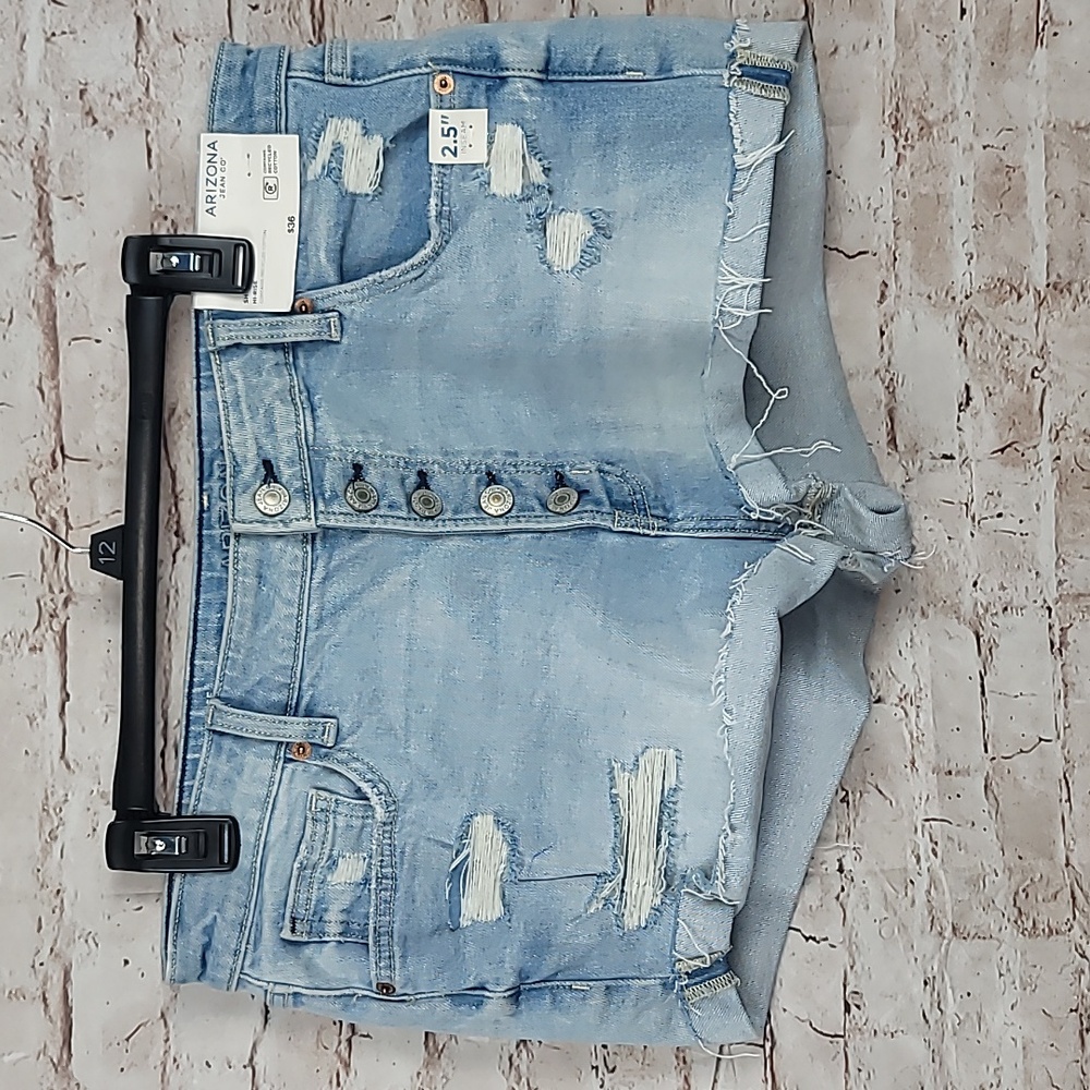 Arizona jean shorts shortie hi rise sz 15 new with tags nwt